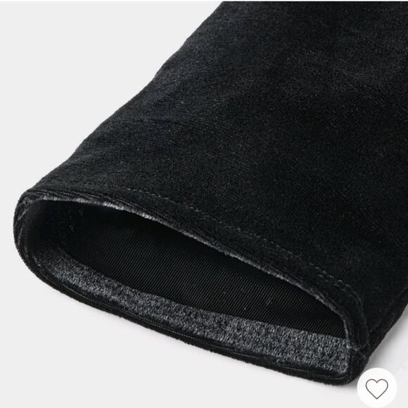 Nwt Luxary Black Long Velvet Gloves - Picture 8 of 8